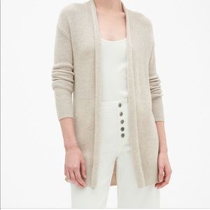 2/$18 GAP Oatmeal Loose Weave Open Front Cardigan Size Small